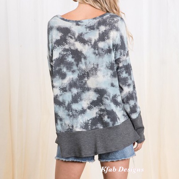 ❤️LAST 2! Tie Dye Contrast Detail Dolman Tunic! - Picture 11 of 12